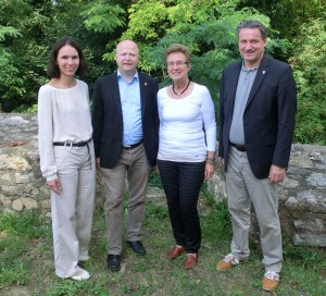Mitglieder des Landesvorstandes der FDP Baden-Württemberg: Judith Skudelny, Michael Theurer, Andrea Kanold, Hans-Ulrich Rülke (v.l.)