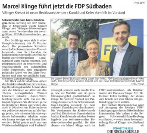 Marcel Klinge führt FDP Südbaden