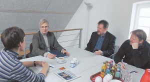 Redaktionsgespräch in der Südwest-Presse mit FDP-Kandidatin Andrea Kanold